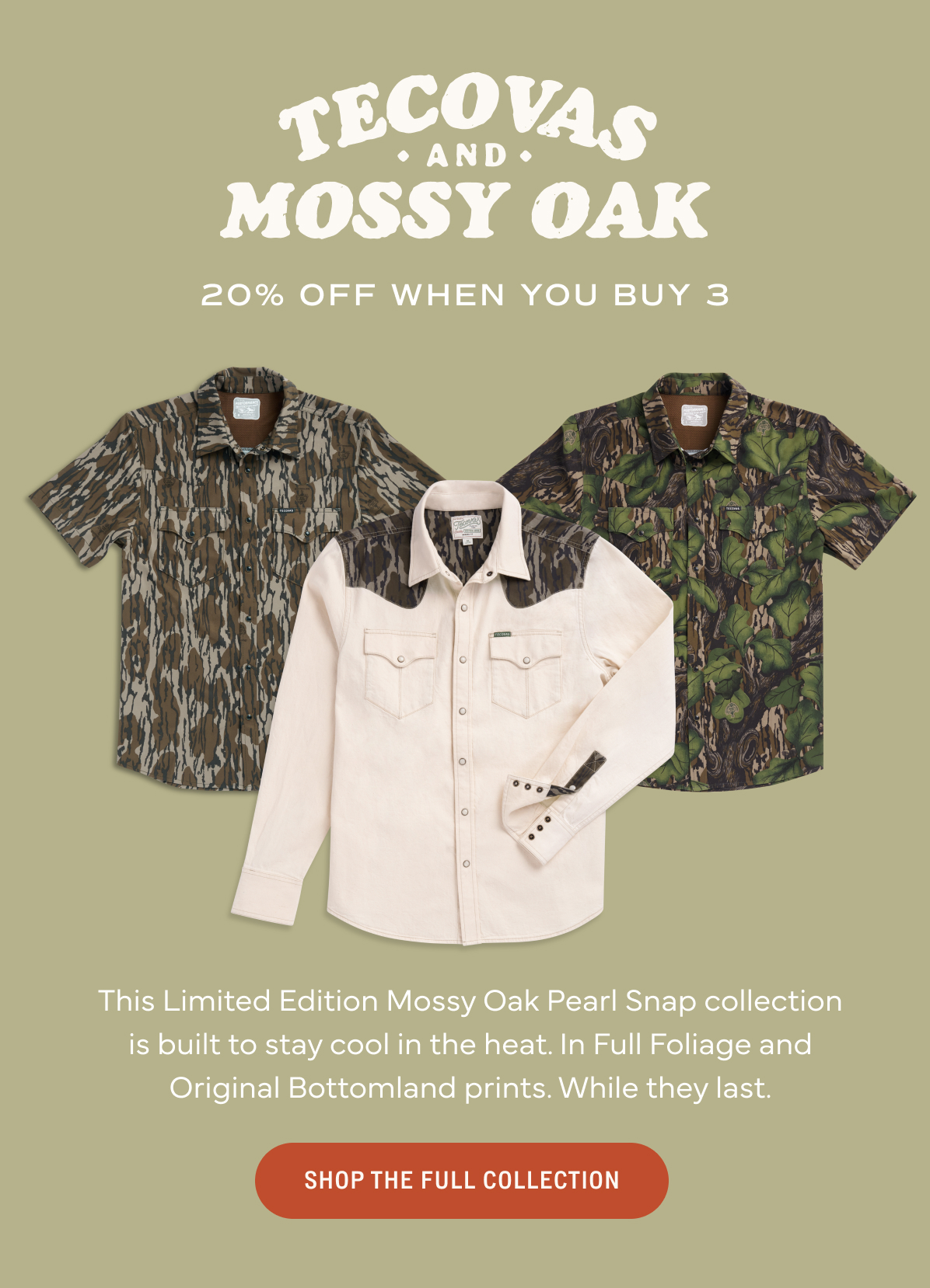 Shop Tecovas x Mossy Oak Pearl Snap 
