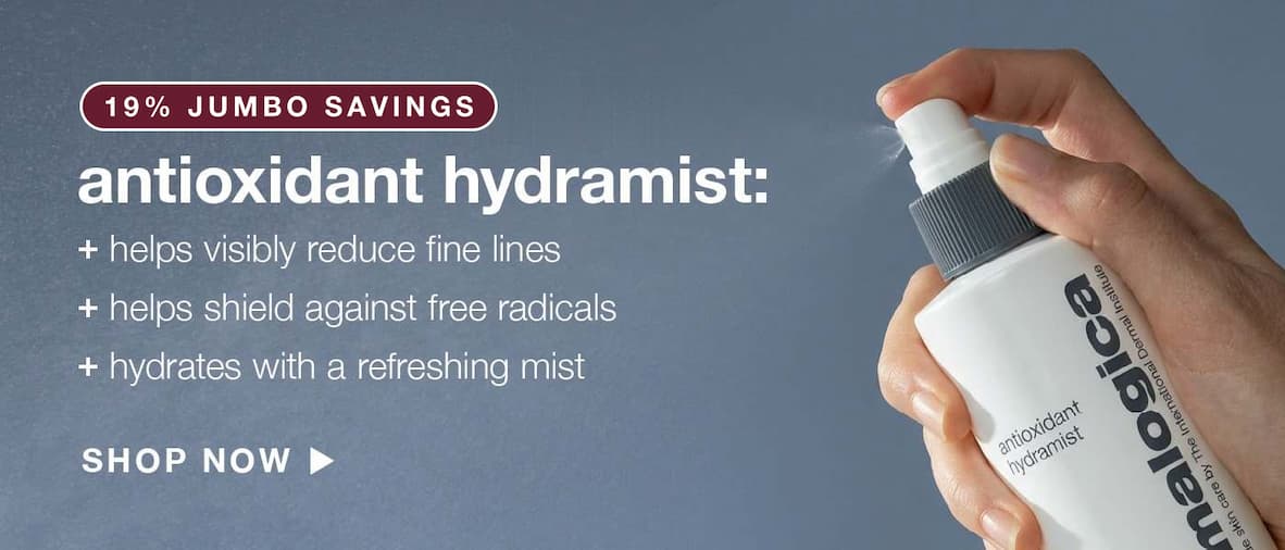 19% jumbo savings | antioxidant hydramist: helps visibly reduce fine lines, helps shield against free radicals, hydrates with a refreshing mist