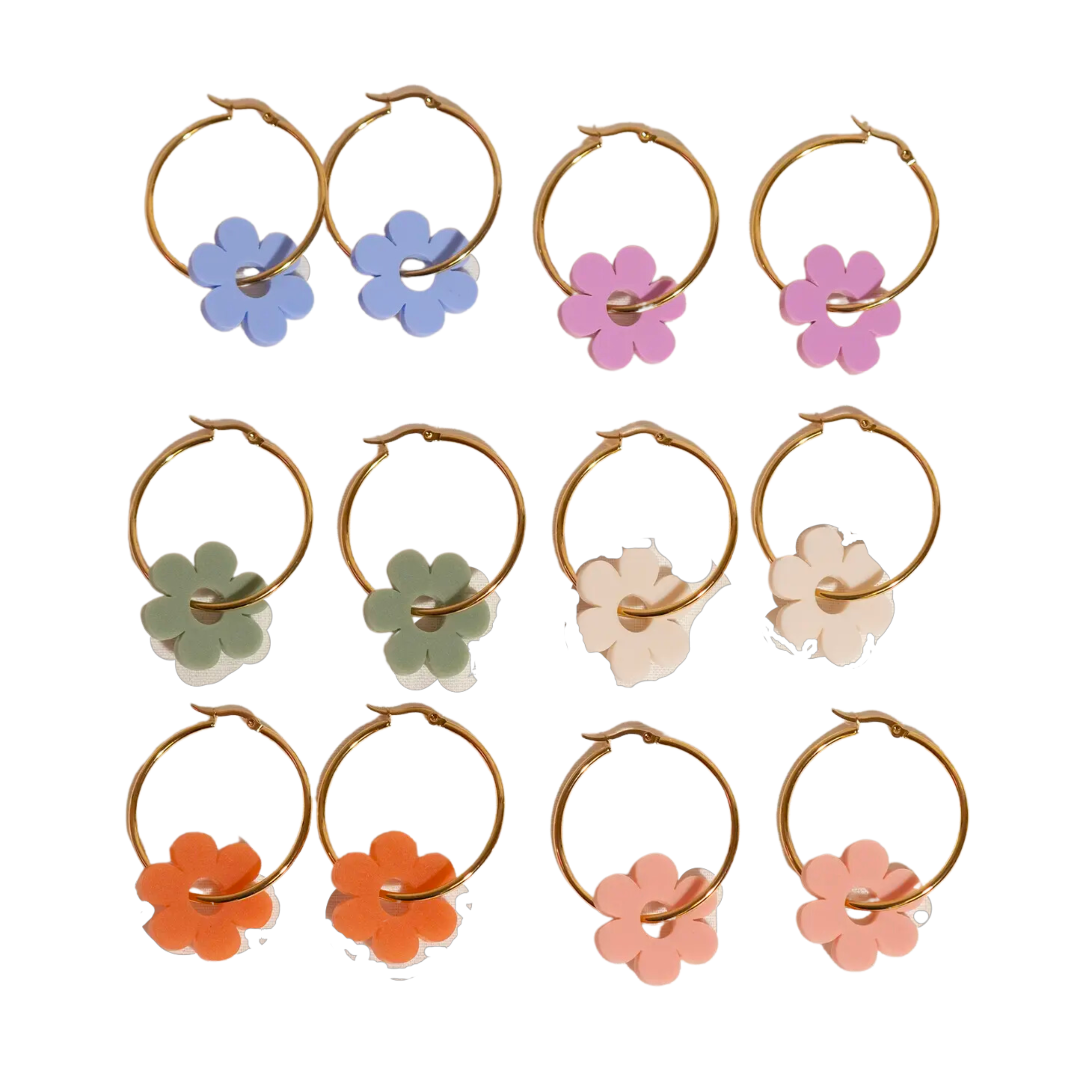 Image of Daisy Hoop Earrings