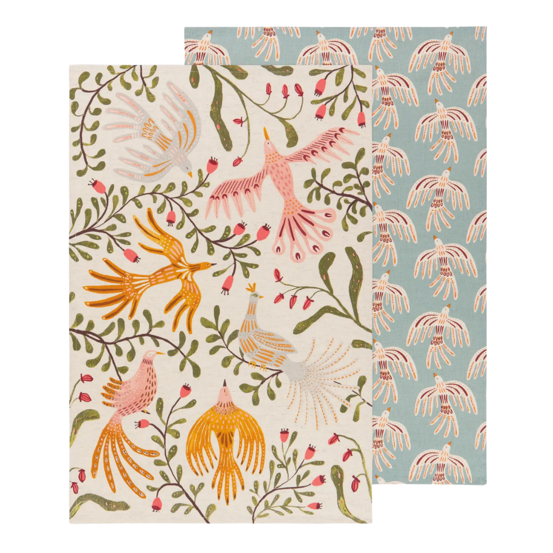Image of Plume Linen Cotton Dishtowels Set of 2