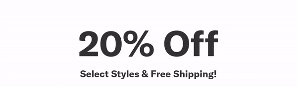 Dive in! 20% Off Select Styles & Free Shipping