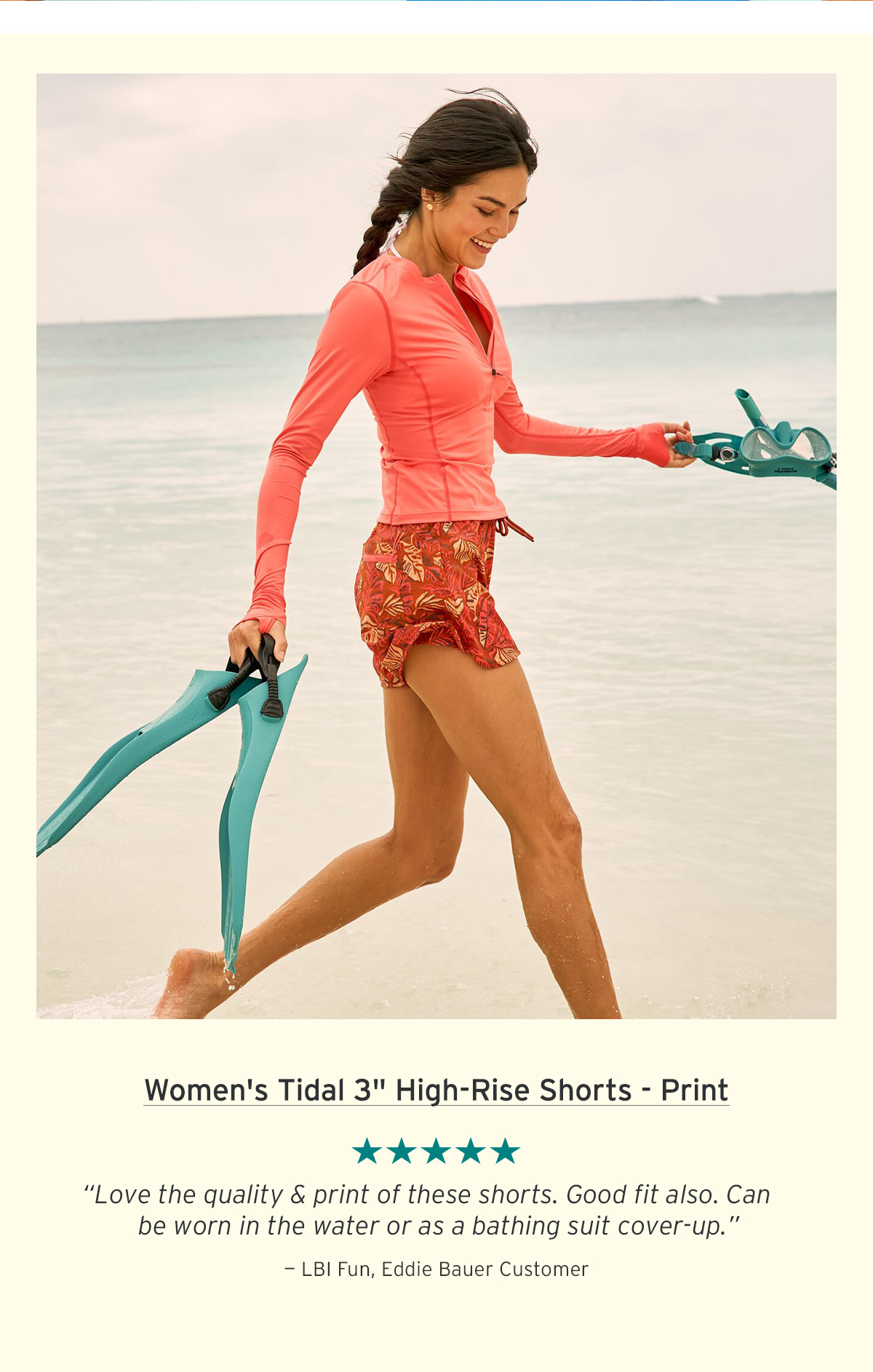 Women's Tidal 3 Inch High-Rise Shorts - Print