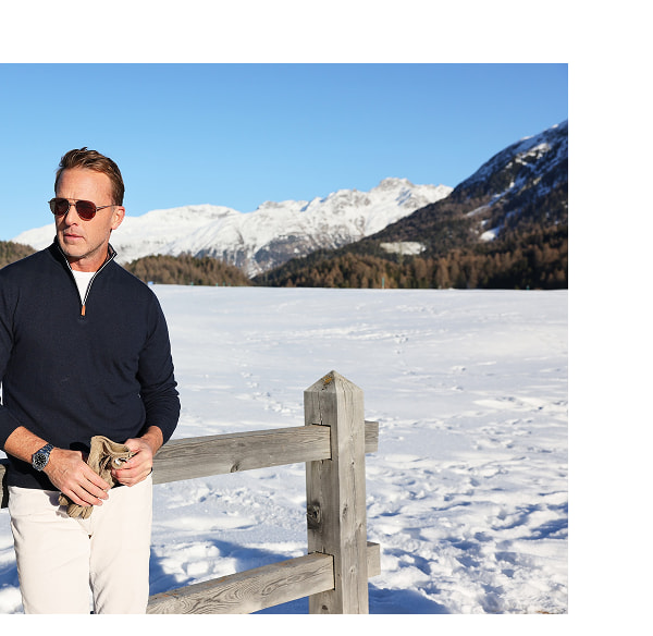 Cashmere Touch Australian Merino Quarter Zip Sweater