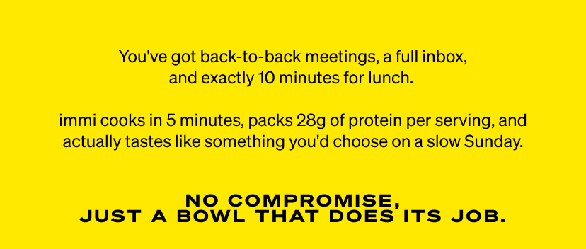 No compromise, just a bowl of noodles that does its job.