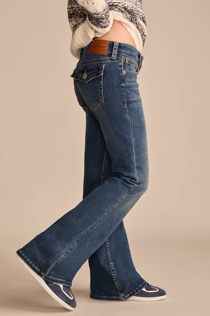Image of Lucky Brand Low Rise Flare - Women's Pants Denim Flare Flared Jeans in Lightyear