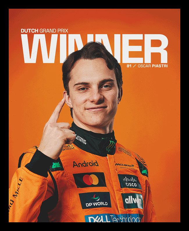 Dutch Grand Prix Race Report. Oscar P1, Lando DNF
