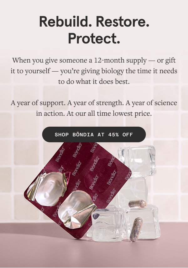 When you give someone a 12-month supply — or give it to yourself — you’re giving biology the time it needs to do what it does best: rebuild, restore, protect. A year of support. A year of strength. A year of science in action. At our all time lowest price.