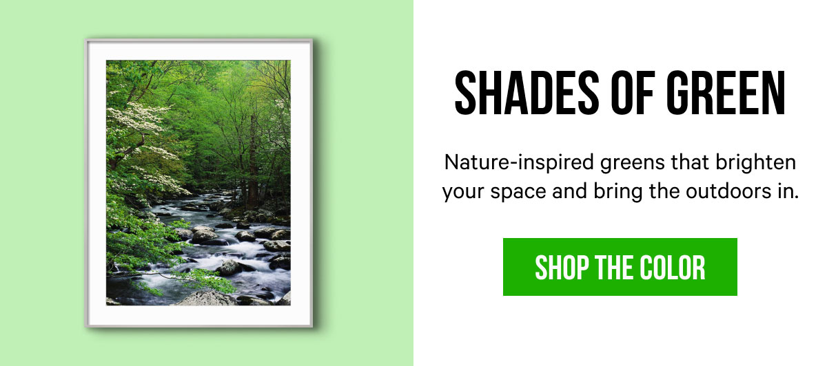 Shades of Green: Nature-inspired greens that brighten your space and bring the outdoors in.
