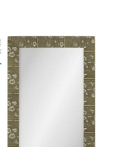 Cisco Home Isabel Traditional Foret Green Upholstered Floor Mirror