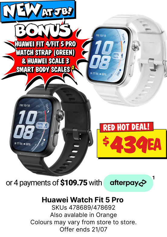 Huawei Watch Fit 5 Pro (Black Fluoroelastomer Strap)