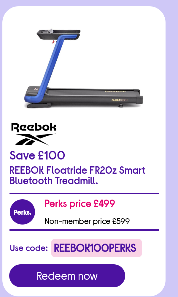 Save £100 on the Reebok Flotride Treadmill