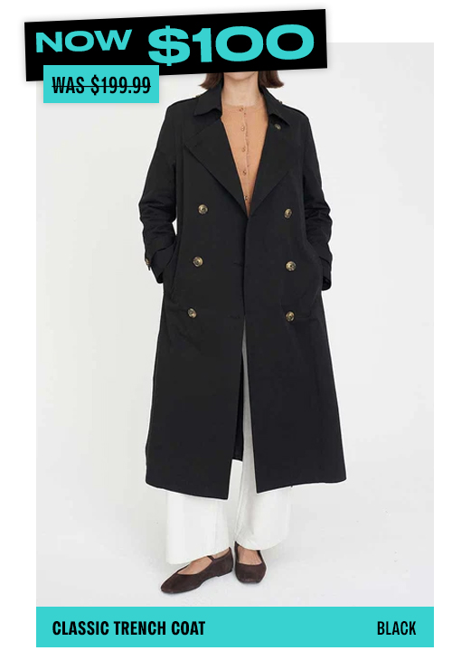 CLASSIC TRENCH COAT BLACK