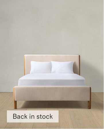Solid Wood and Performance Fabric Bed