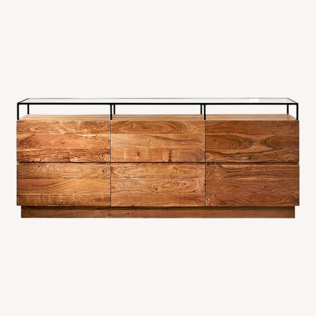 Image of CB2 Lawson Dark Brown Wood Dresser