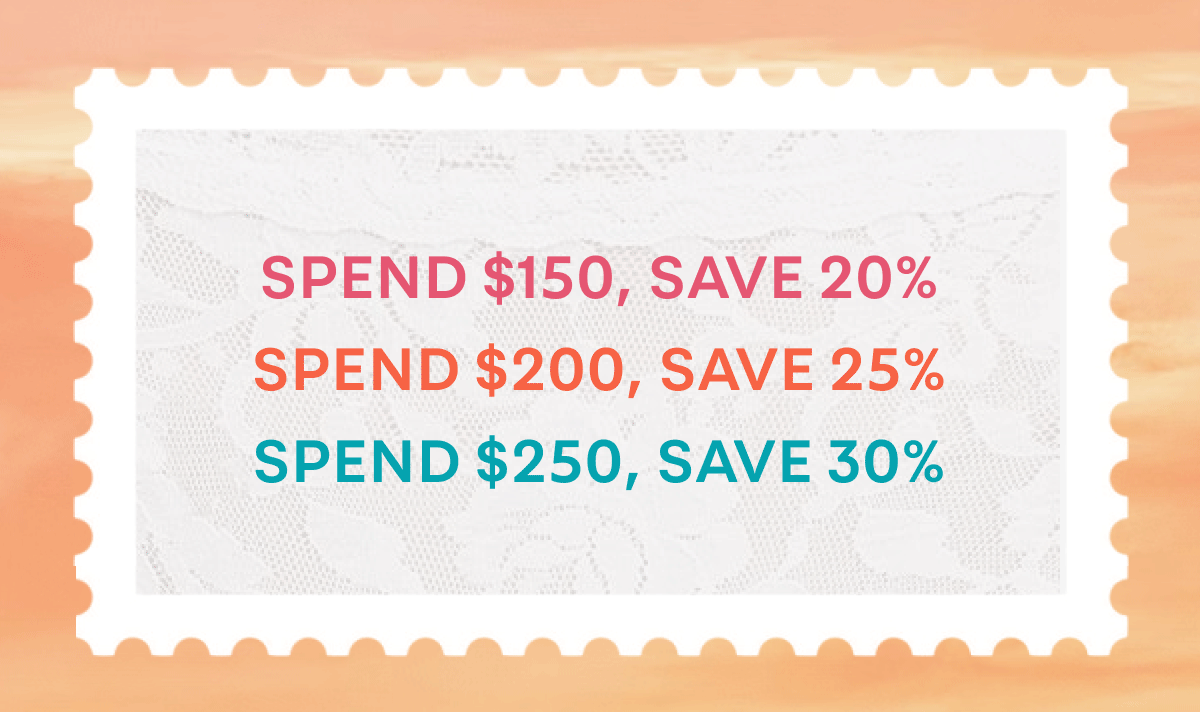 Spend $150, save 20%...