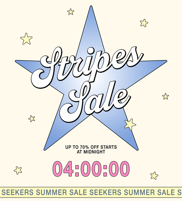 Stripes Sale Starts at Midnight