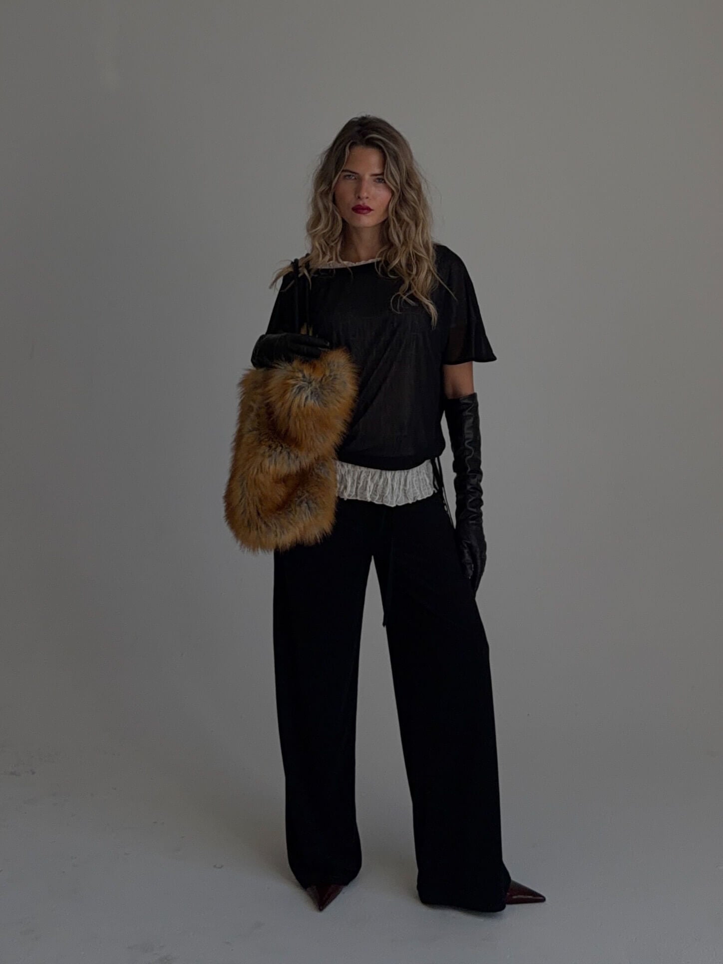 Image of Wide Leg Tie Pants