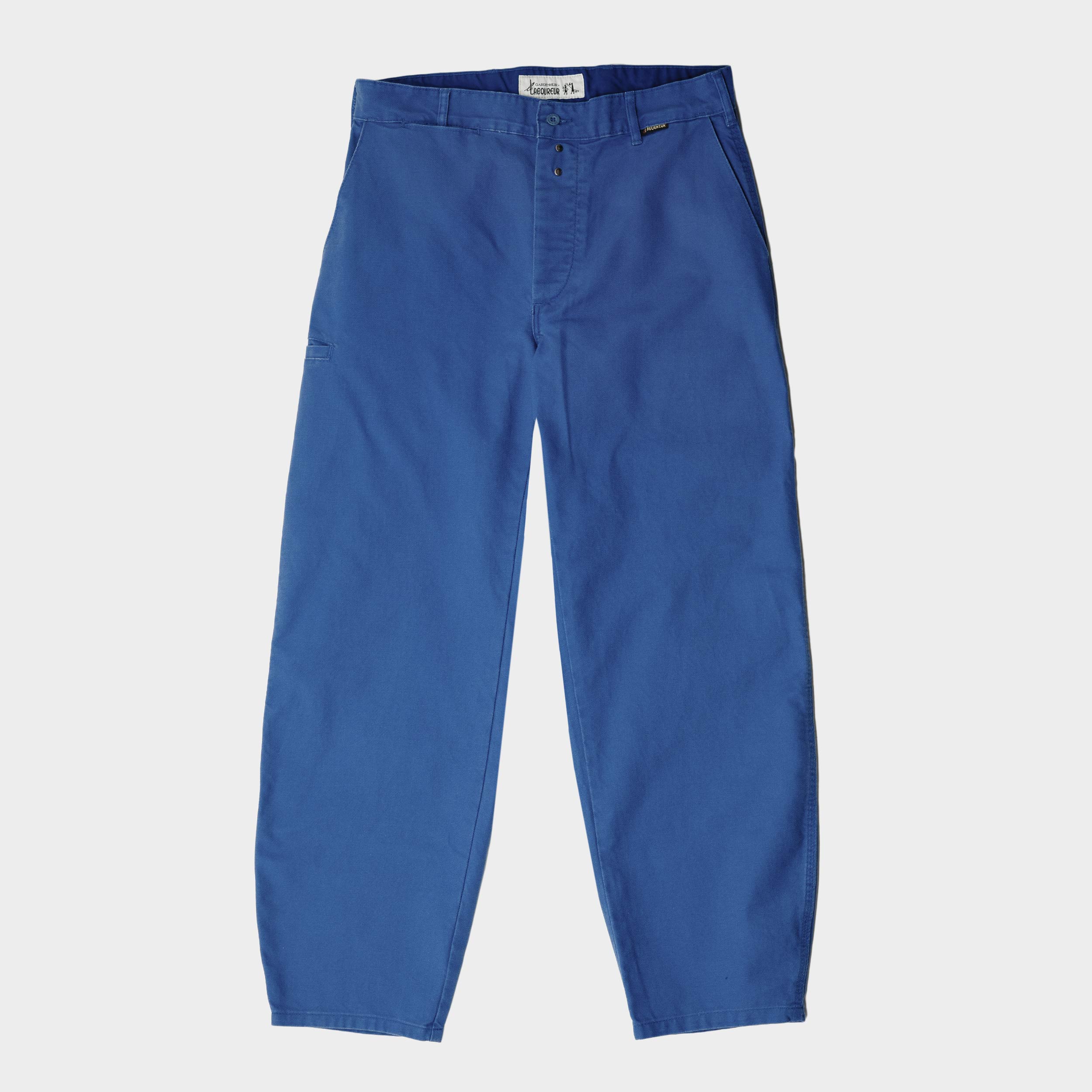 Image of Le Laboureur x Gardenheir French Cotton Farm Pant in Stonewashed French Blue