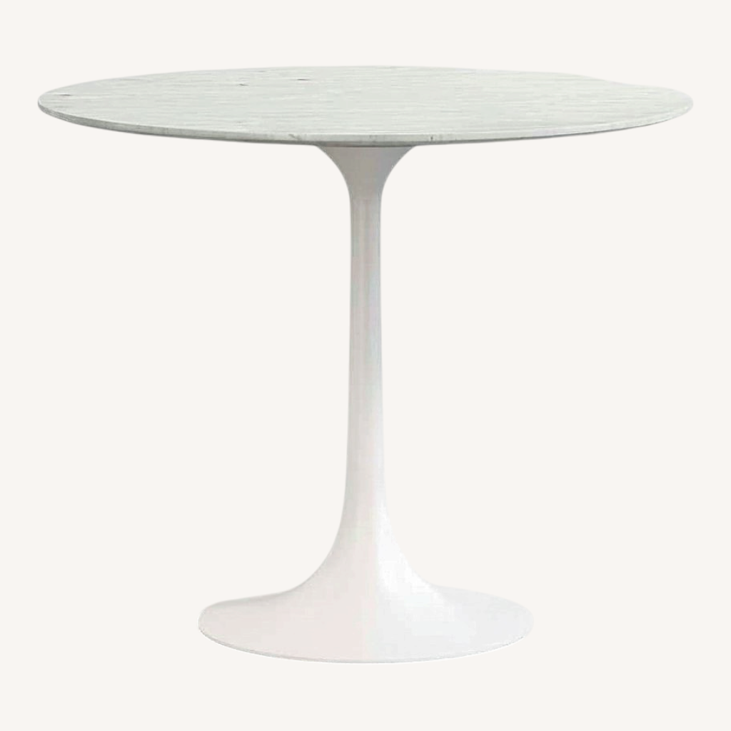 Image of Crate & Barrel Nero White Marble Dining Table