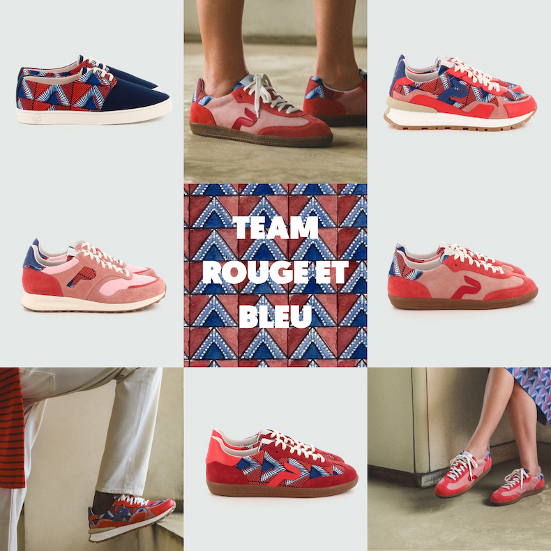 Motifs rouget et bleu