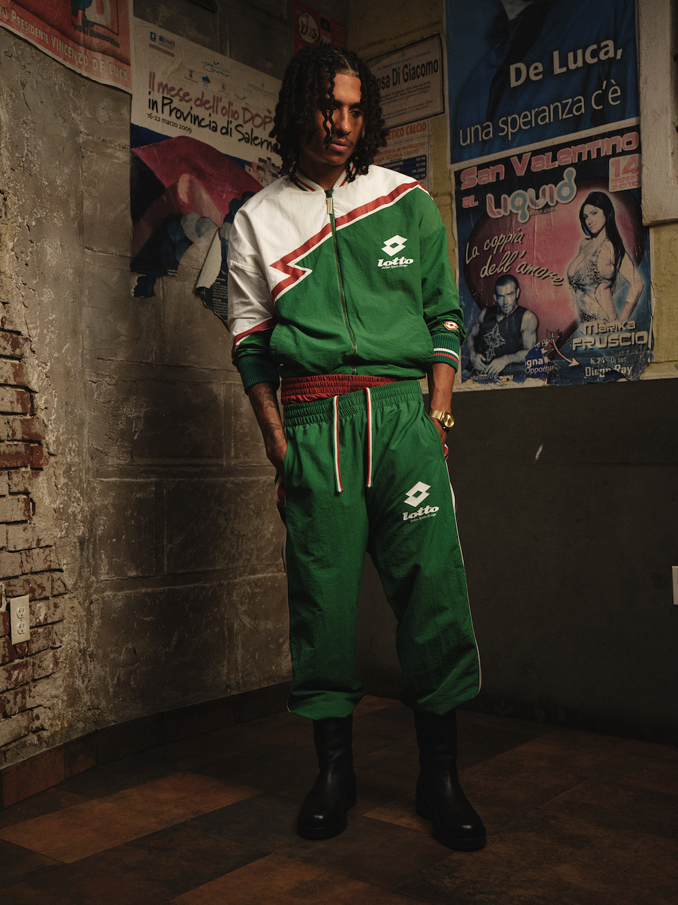 Man wearing Lotto Track Suit