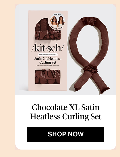Chocolate XL Satin Heatless Curling Set