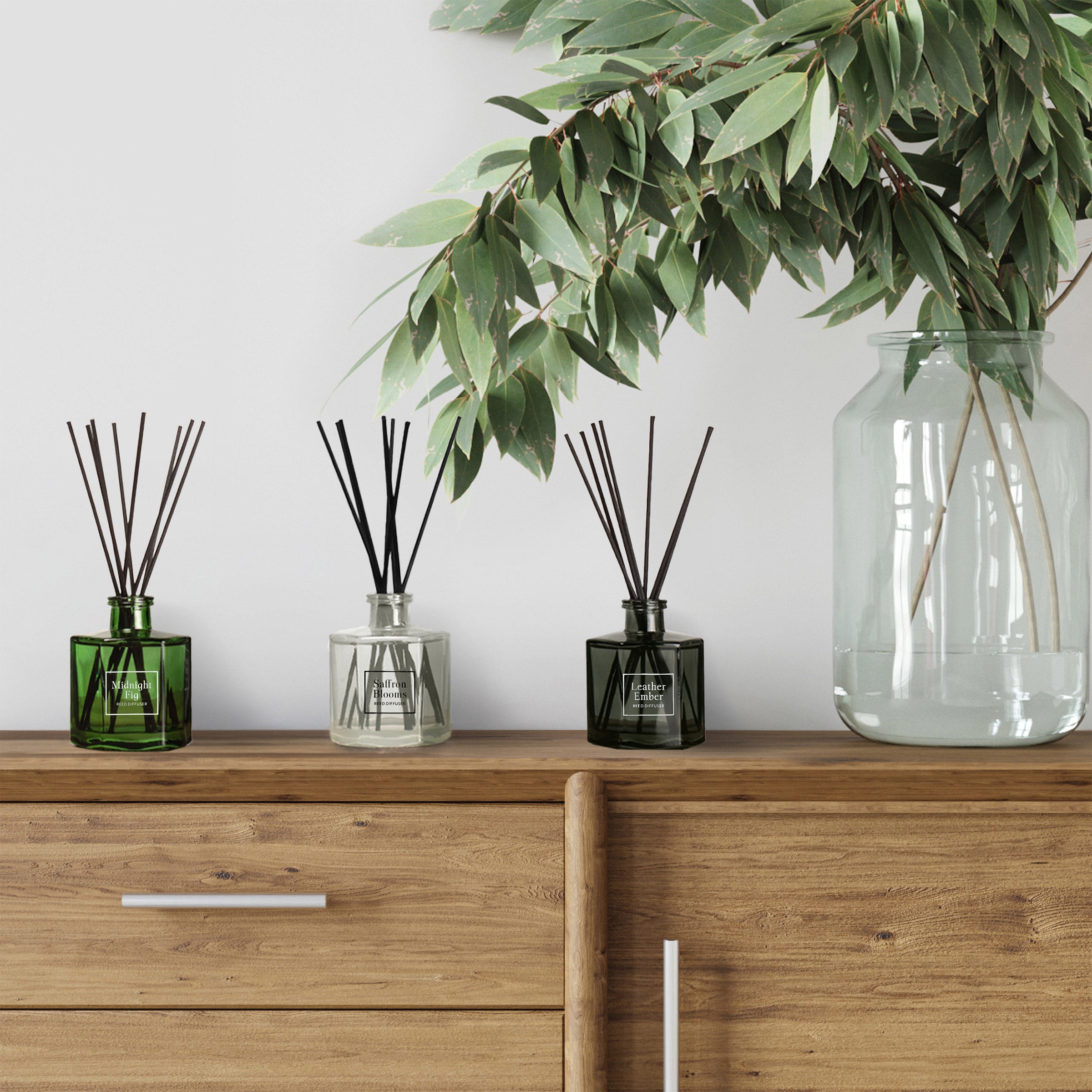 Bellevue Geo Reed Diffuser Set 6 oz, 3-Pack