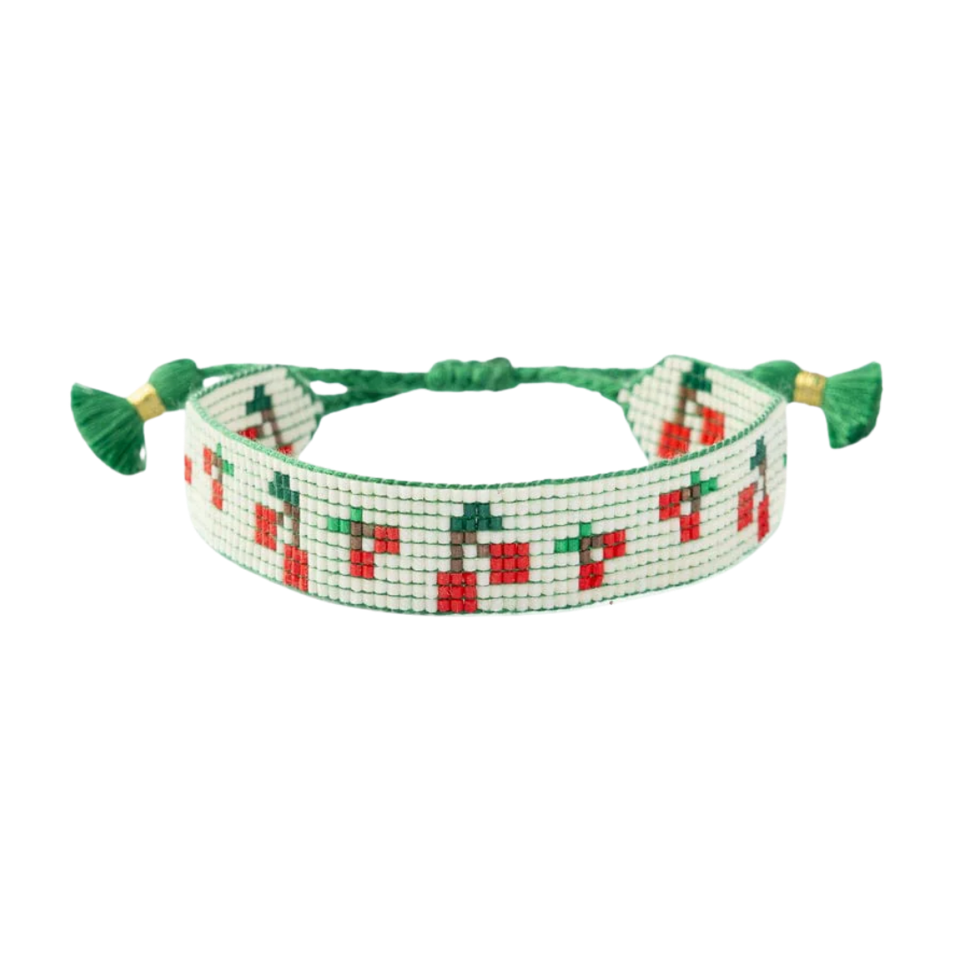 Image of Gabby Cherries Adjustable Beaded Bracelet