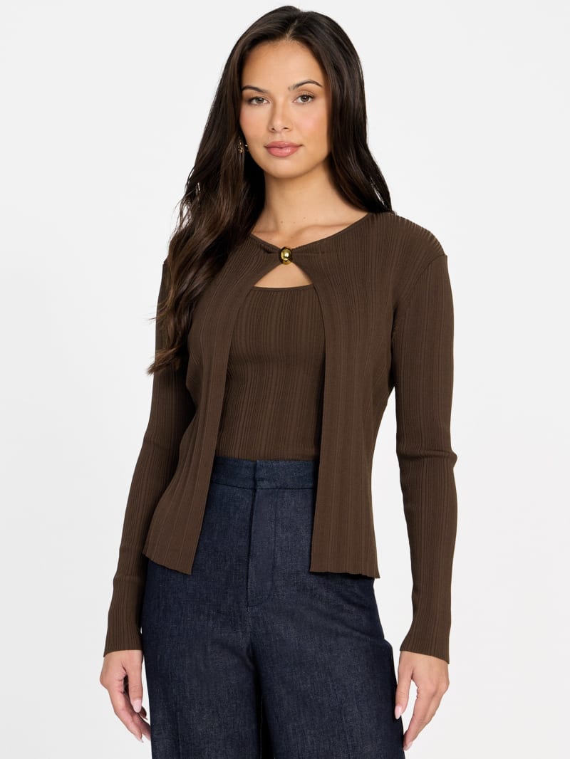  Kathleen Ribbed Sweater Set