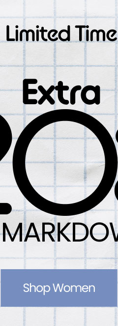 Limited Time Extra 20% Off* All Markdowns Shop Women