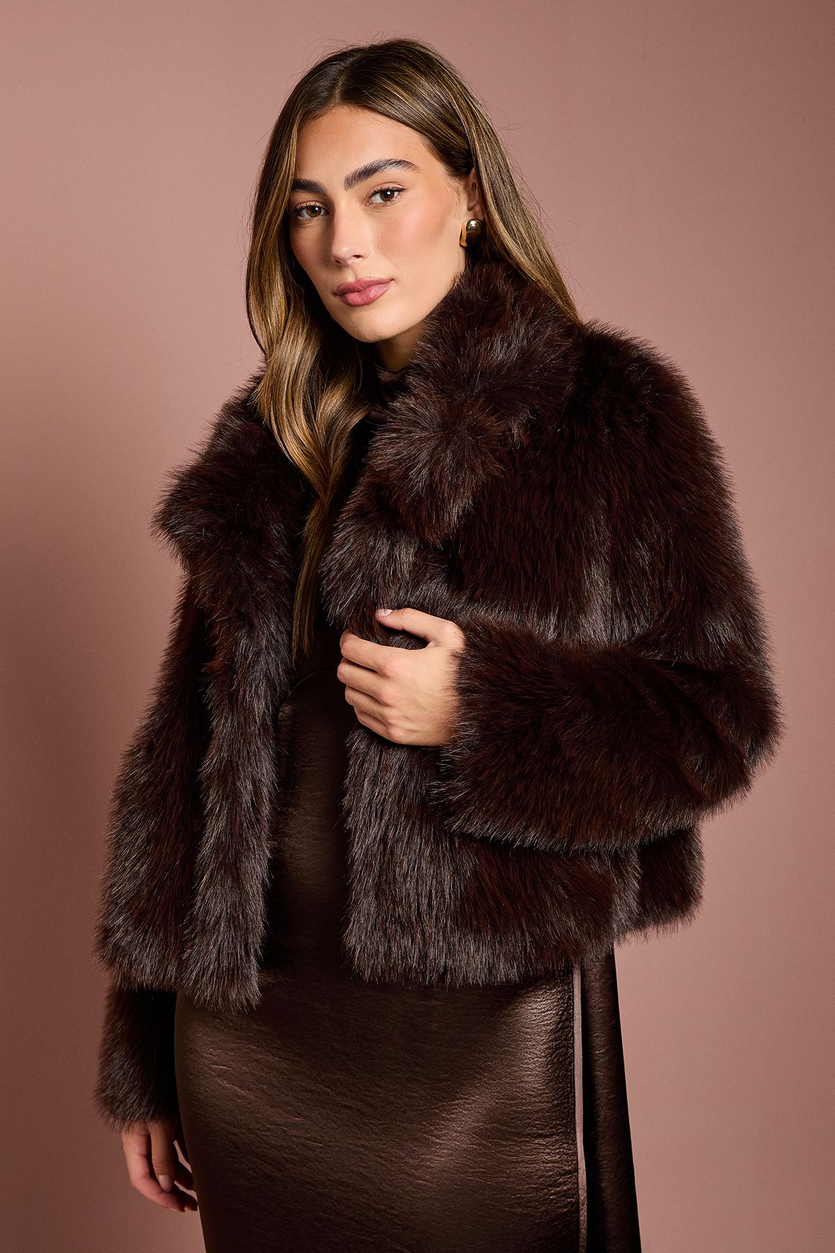 Occasion Short Faux Fur Coat