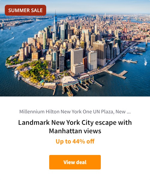 Landmark New York City escape with Manhattan views