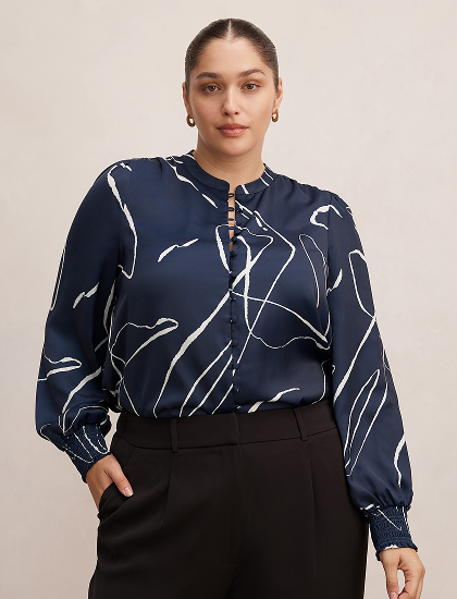 Savannah Curve Button Up Blouse