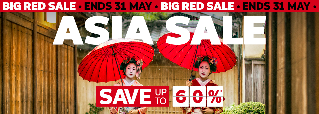BIG RED SALE - SAVE ON ASIA*