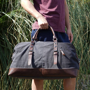 Unisex Canvas Duffle Travel Bag