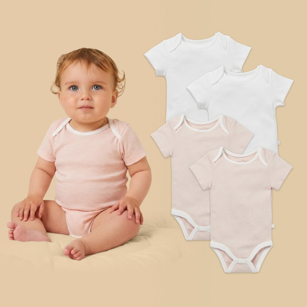 Image of Short Sleeve Bodysuit 4 Pack