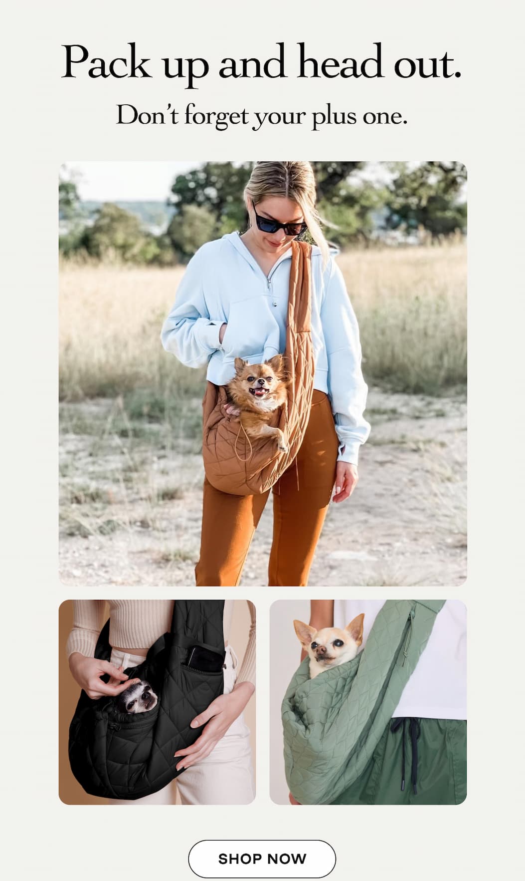 Pack up and head out