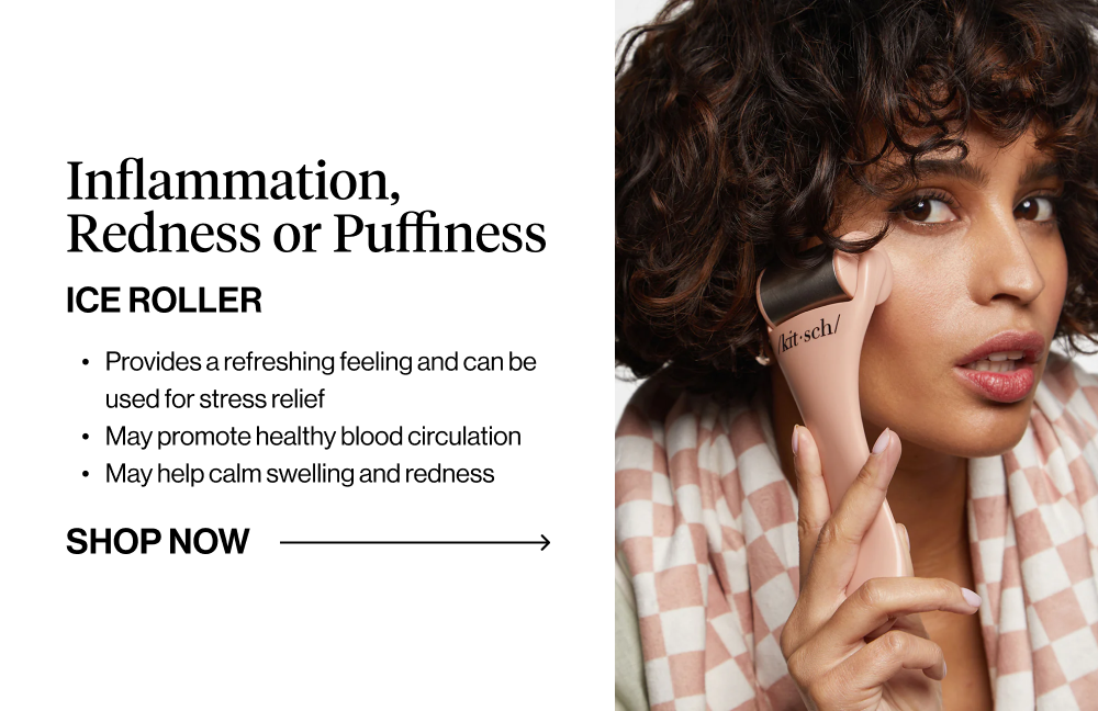 Inflammation, Redness or Puffiness. Ice Roller