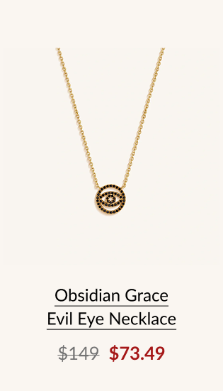 Obsidian Grace Evil Eye Necklace