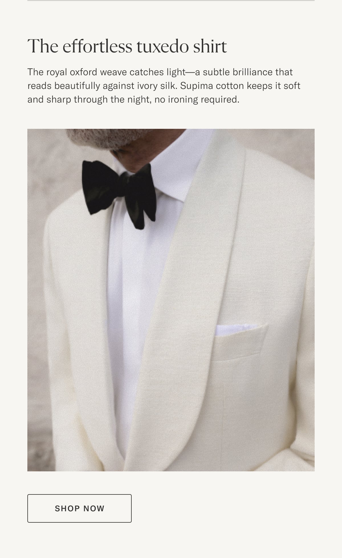 The effortless tuxedo shirt