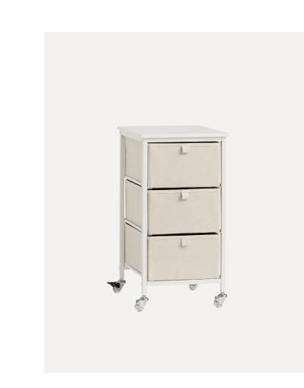 Rolling 3-drawer cart