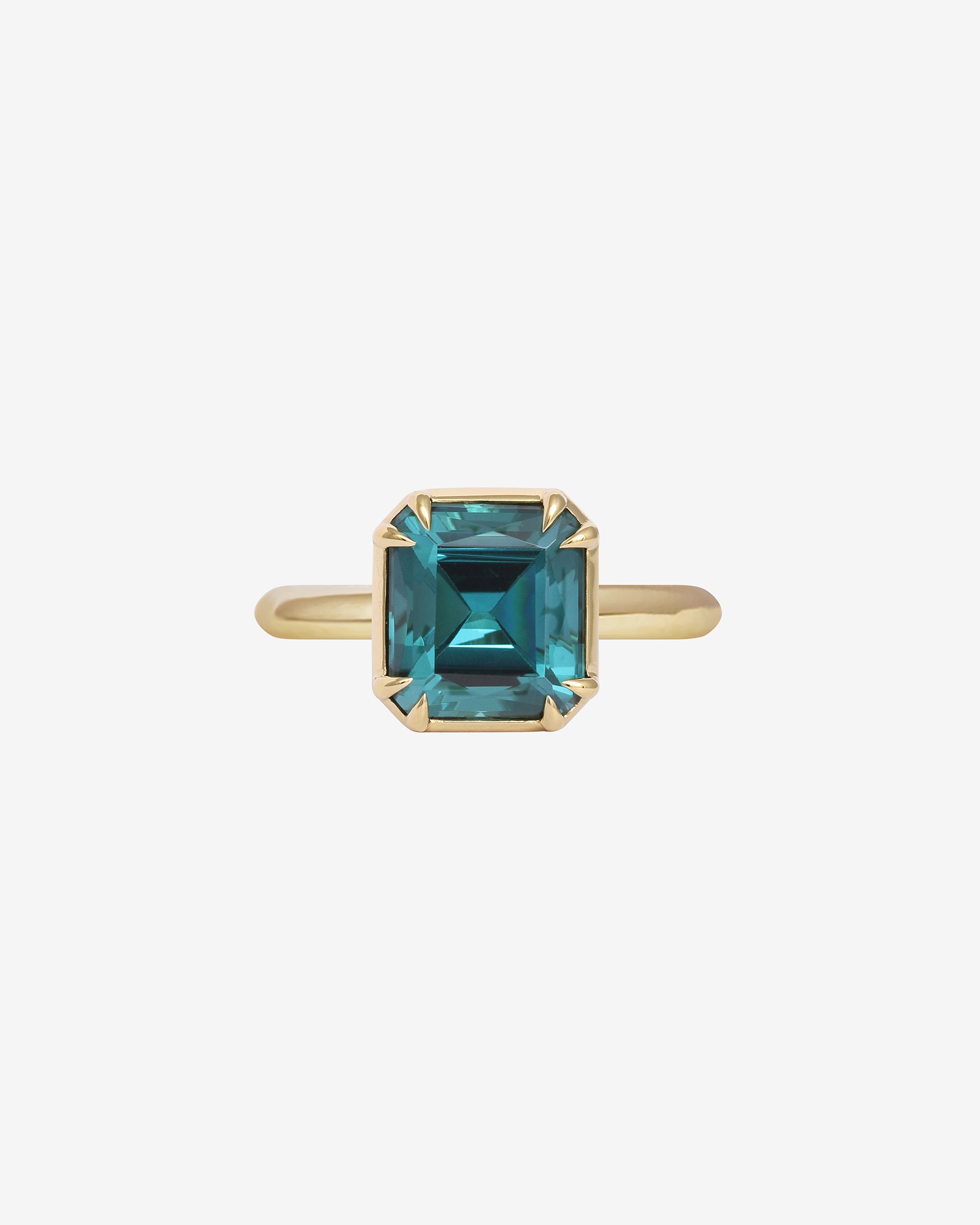 Image of Azalea 3.18ct Teal Tourmaline Ring Solid Gold