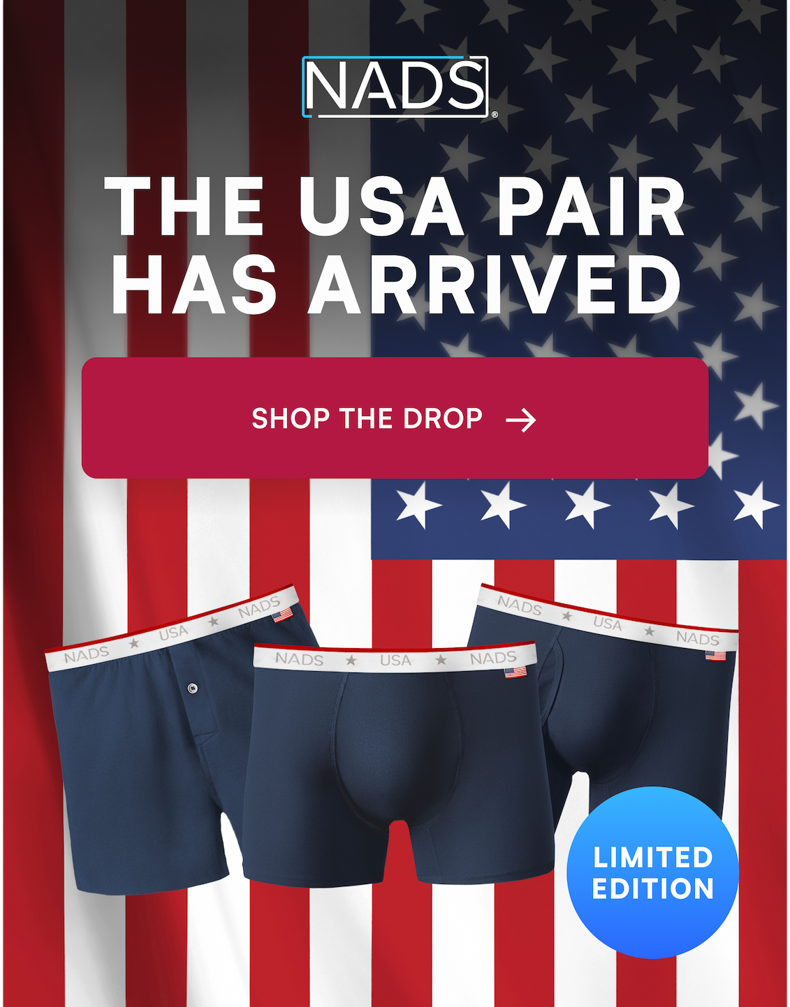 the usa pair has arrived SHOP THE DROP → Limited edition