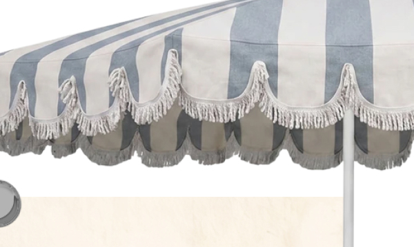 Camille Denim Striped Sunbrella Umbrella