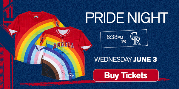 Pride Night - Wednesday, June 3, 6:38pm vs. Colorado Rockies - Buy Tickets