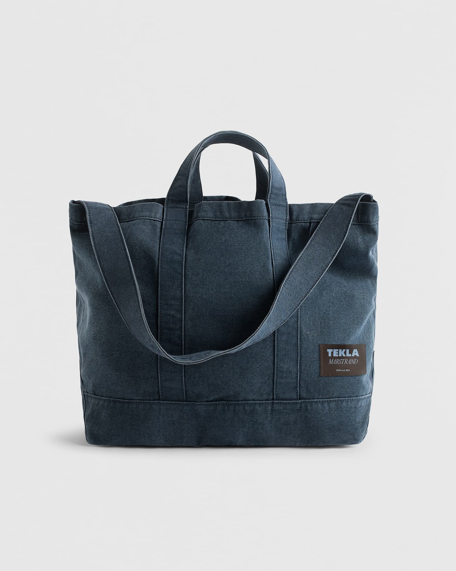 Sun Bleached Navy Canvas beach bag