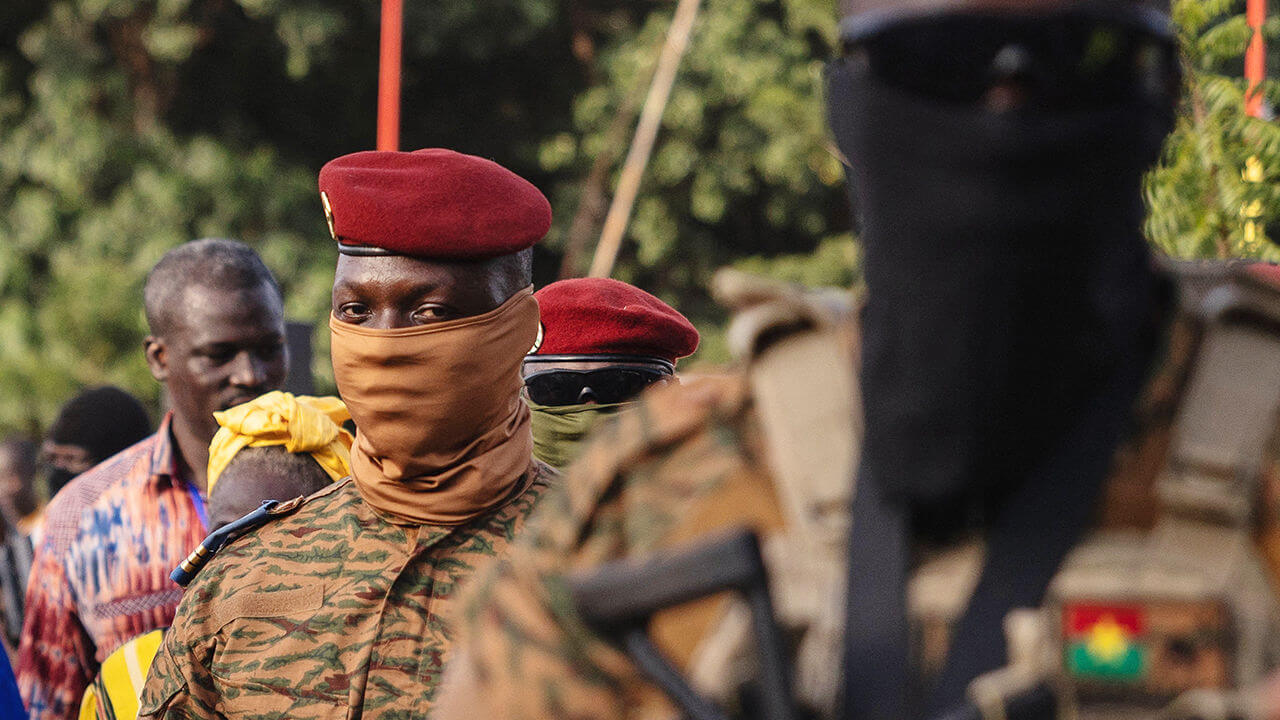 Captain Ibrahim Traoré, the interim leader of Burkina Faso