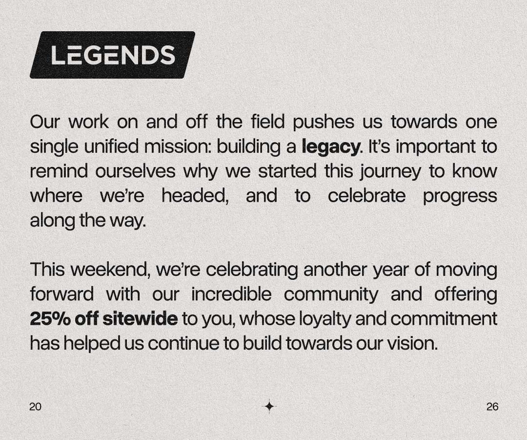 Legacy Sale