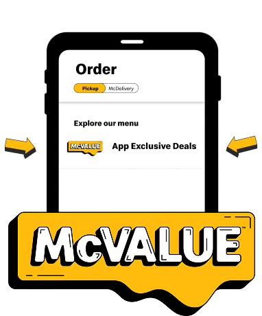 App Exclusive Deals in the McValue section of the menu.