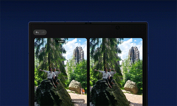 The next era of Galaxy AI on the large screen - Remove multiple objects at once - Edit photos to your heart's content with side-by-side previews in Photo Assist.&asymp; - Learn more